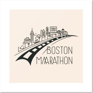 boston marathon charity Posters and Art